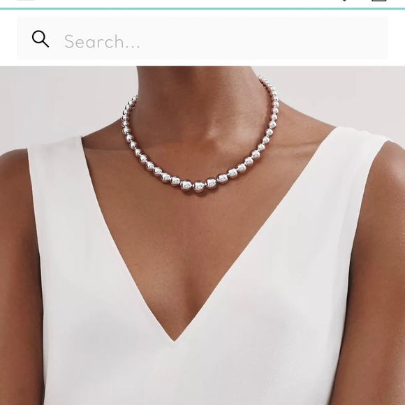 Tiffany & Co. Jewelry - Tiffany’s graduated sterling silver ball necklace